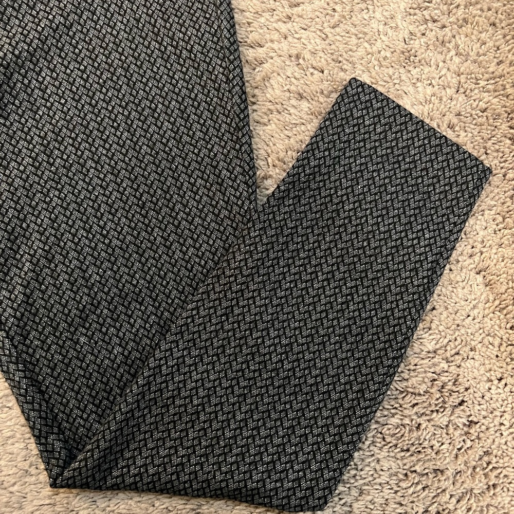 Grey dress leggings with elastic waste band. LOFT size medium.